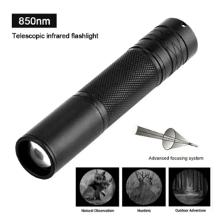 High-Power IR Hunting Light – Adjustable Focus 850nm Infrared Flashlight for Night Vision
