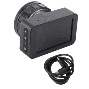 4K high definition electronic eyepiece camera mounted on a professional spotting scope with tripod for wildlife observation.