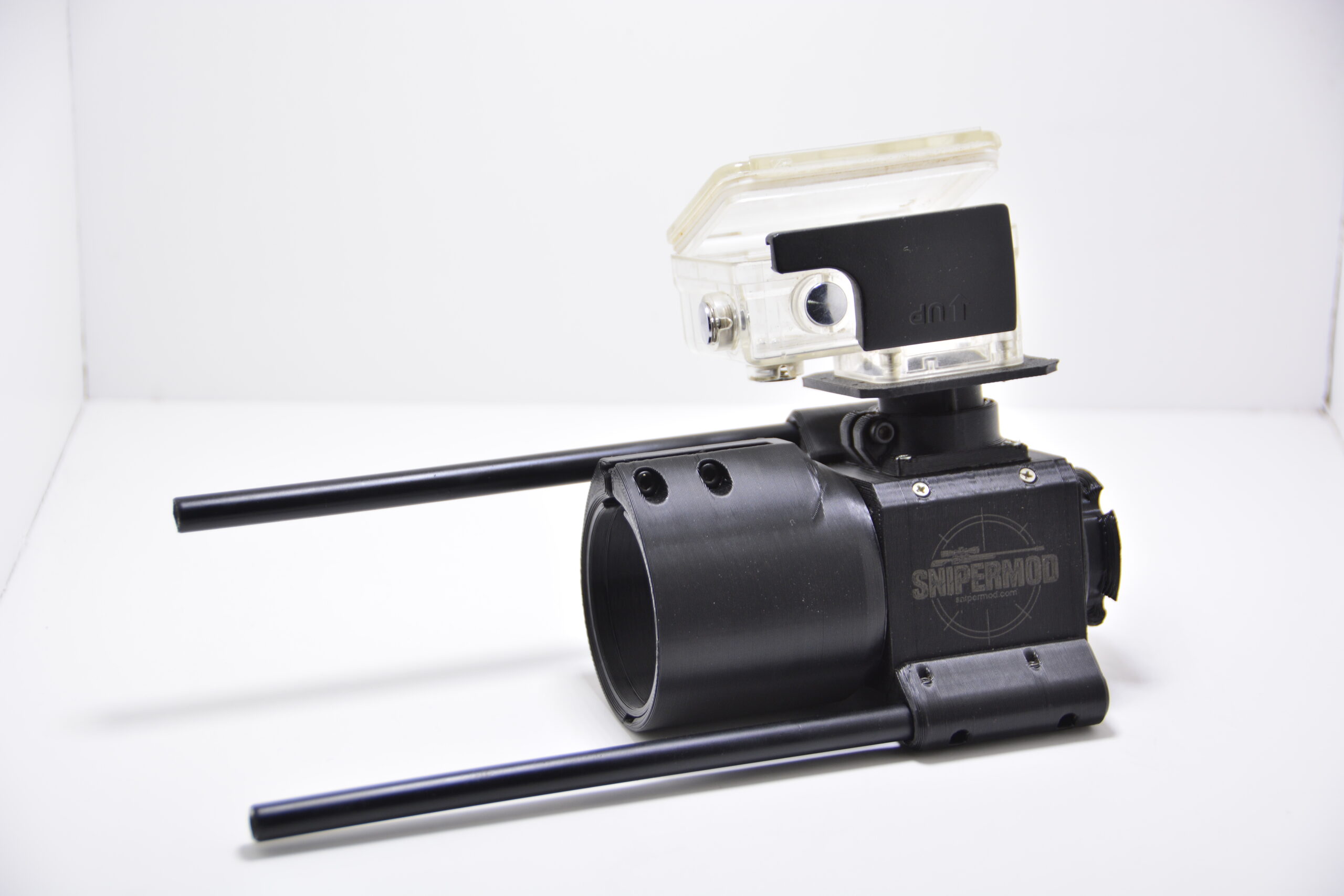 3D printed side shot scope mount for rifle recording setup by SniperMod